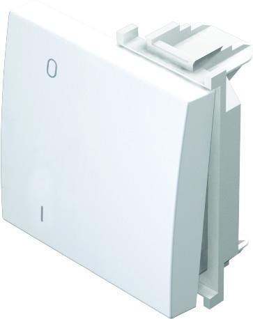 Stikalo modul dvopolno 2M belo