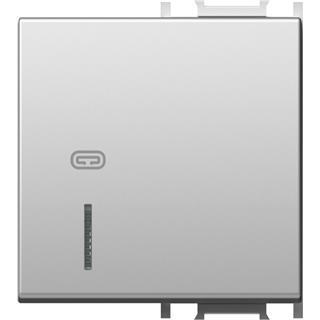 Tipka modul stikala 2M simb.infra srebrn