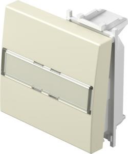 Tipka modul 2M z napisno ploščico bež