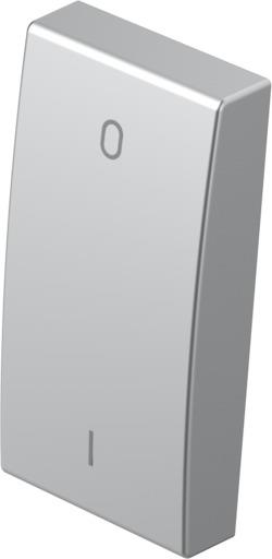 Tipka modul dvopolna 1M srebrna