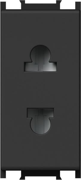 Vtičnica euro/ameriška 2P 16A črna