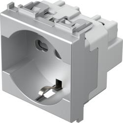 Vtičnica modul ITAL.stand. 250 V 2M sreb