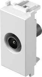 Vtičnica modul TV 1M - koax 0 db bela