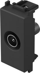 Vtičnica modul TV 1M - koax 0 db črna