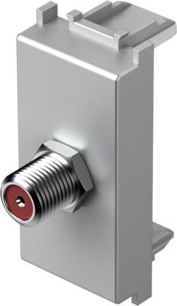 Vtičnica modul TV 1M - koax osnovna sreb