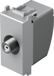 Vtičnica modul TV 1M - koax končna srebr