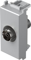 Vtičnica R osnovna 0dB 1M srebrna