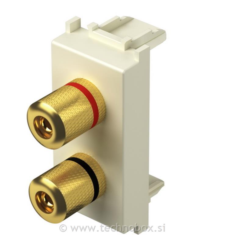 Vtičnica modul AUDIO zvočniška 1M bež