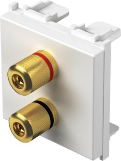 Vtičnica modul audio zvočniška 2M bela
