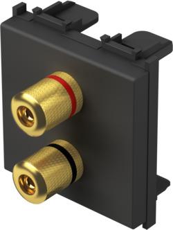Vtičnica modul audio zvočniška 2M črna