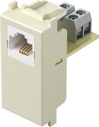 Vtičnica modul telefonska RJ11 6/4 bež