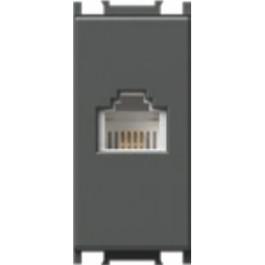 Vtičnica modul tel. RJ11 6/4 1M antracit