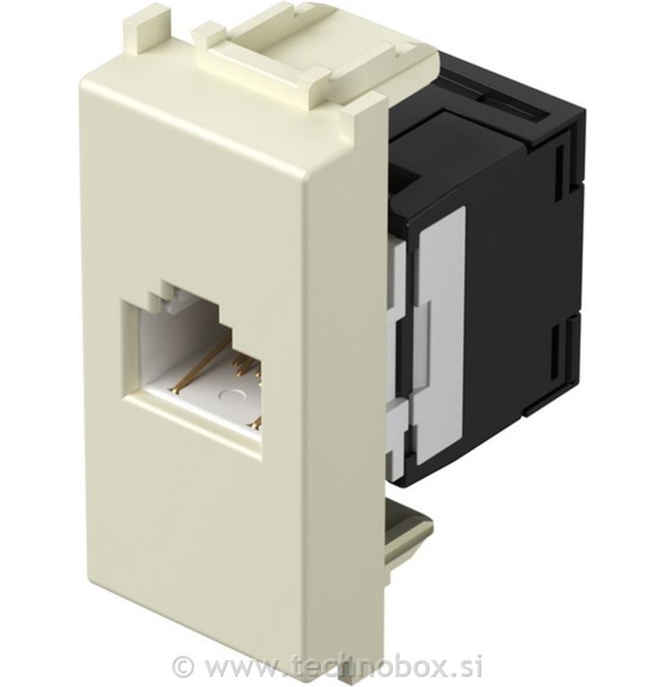 Vtičnica CAT6 RJ45 1M 8/8 bež