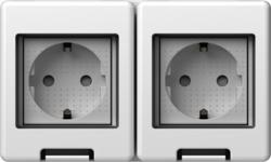Vtičnica n/o cubo 2x2M 16A 250V IP55 bel