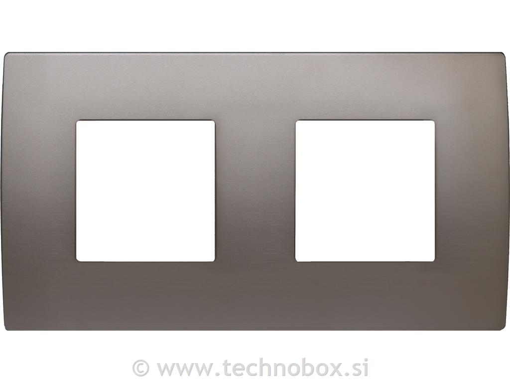 Okvir okrasni PURE 2x2M nikelj