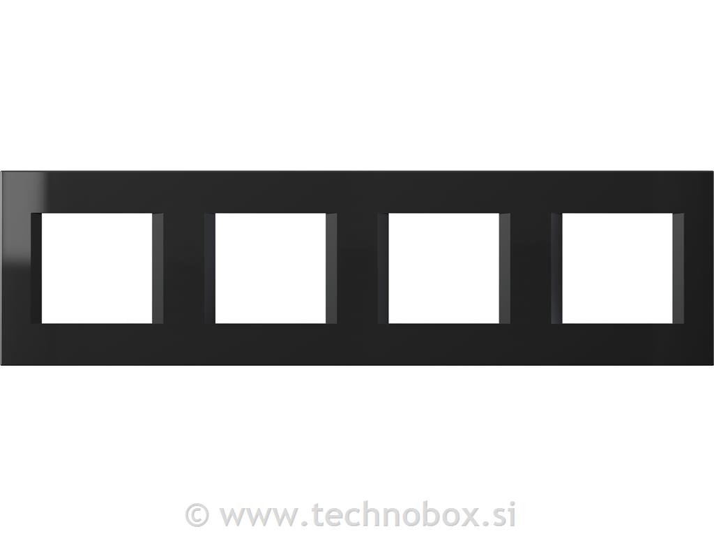 Okvir okrasni modul line 4x2M črn