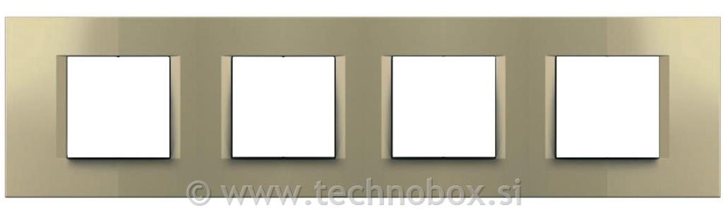 Okvir okrasni modul line 4x2M mat zlat