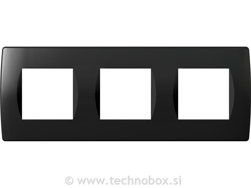 Okvir okrasni modul soft 3x2M črn