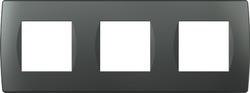Okvir okrasni modul soft 3x2M antracit