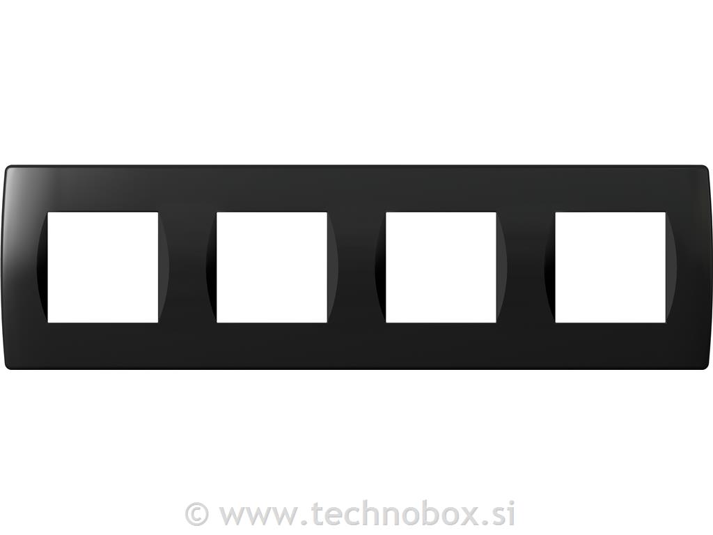 Okvir okrasni modul soft 4x2M črn