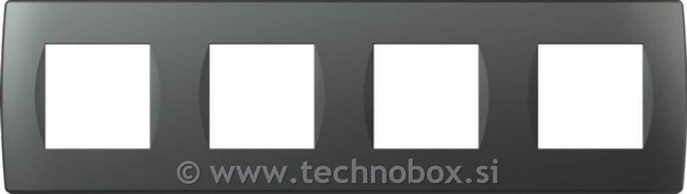 Okvir okrasni modul soft 4x2M antracit