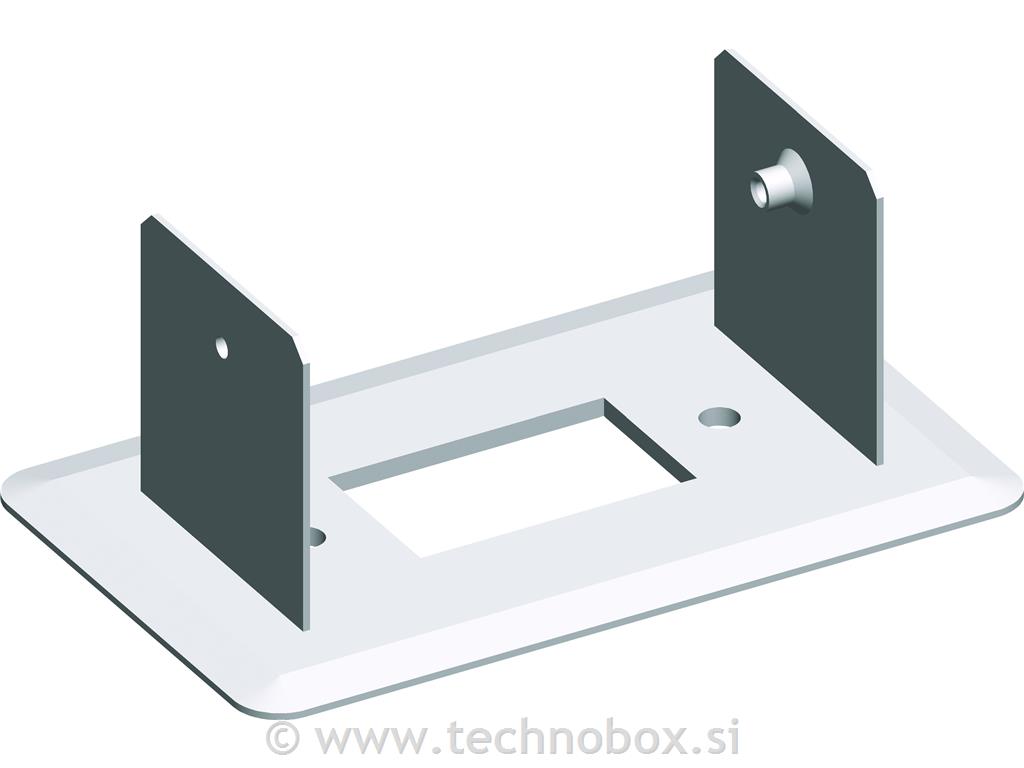 Nosilec stebrička enojni 130x65 srebrn