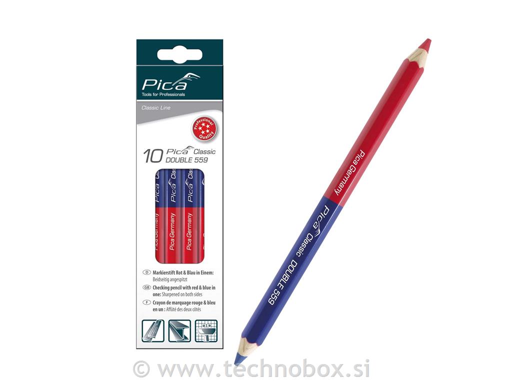 Svinčnik dvobarvni rdeče-modra 180mm