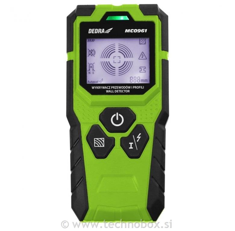 Detektor stenski, bel zaslon LED