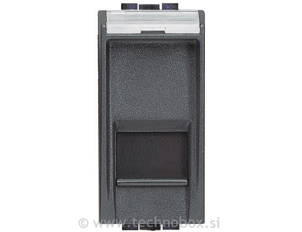 Vtičnica LIVING RJ45 UTPCat.5E1M antraci