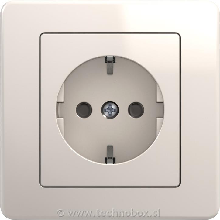 Vtičnica šuko EKONOMIK bež