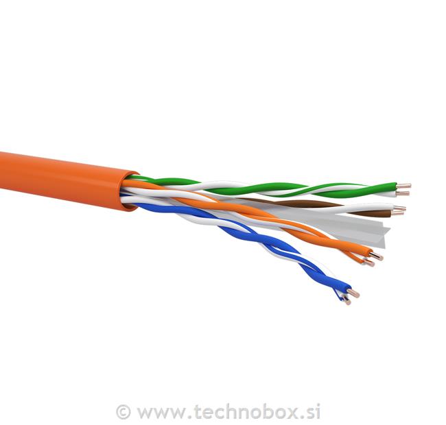 Kabel Cat.6 U/UTP 4x2xAWG23 LSZH-oranžen