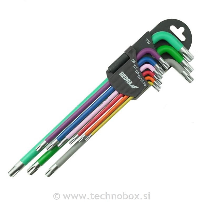 Komplet ključev Torx 9 kosov T10-T50