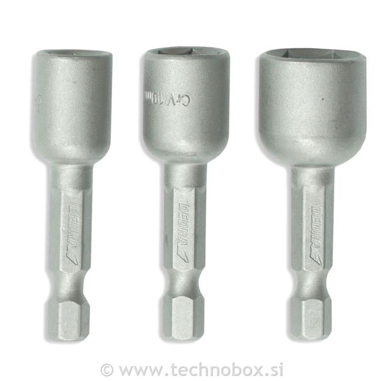 Set magnetnih nastavkov 8,10,13x48mm