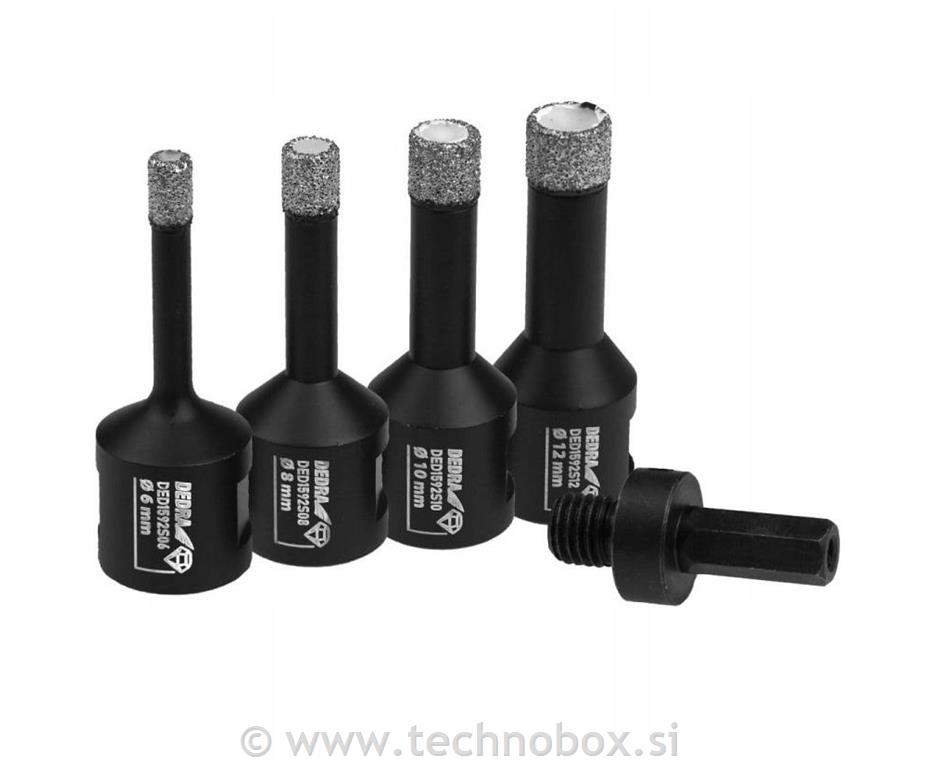 Komplet diamantnih bitov 6,8,10,12mm HEX