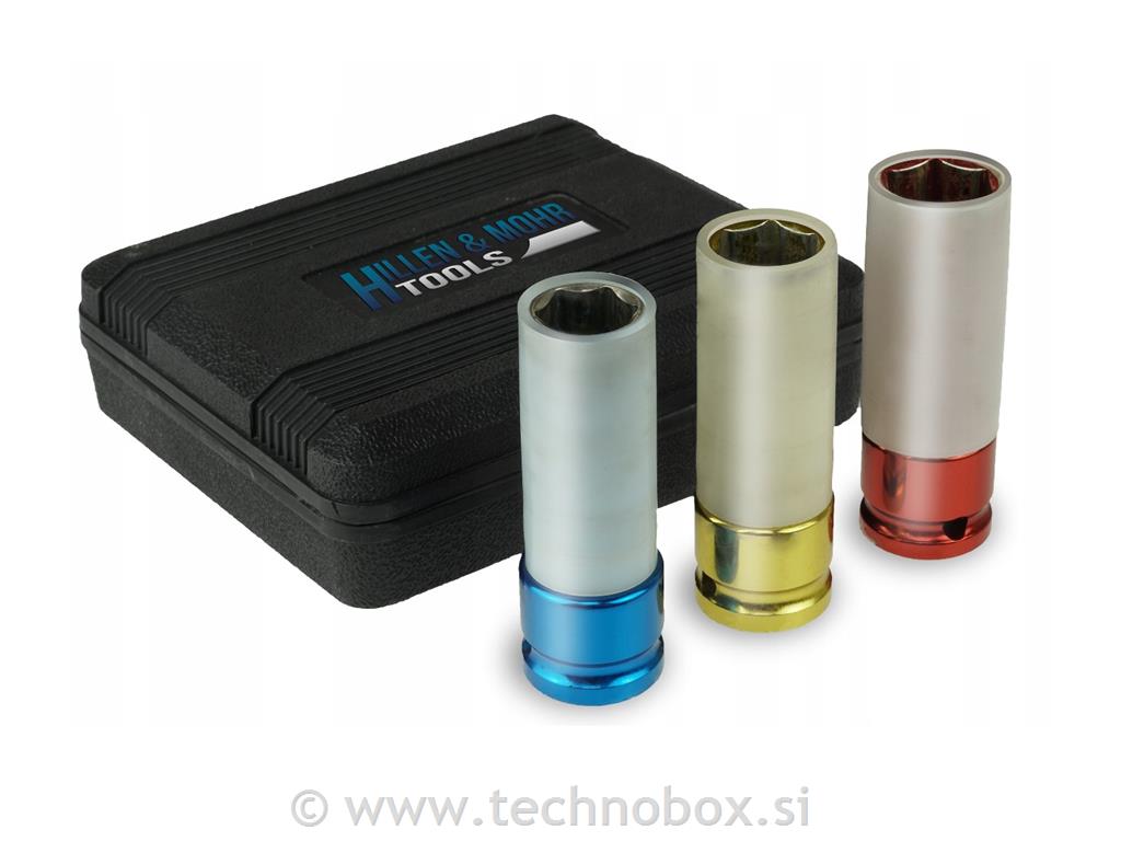 Set udarnih nastavkov 1/2" 17,19,21mm