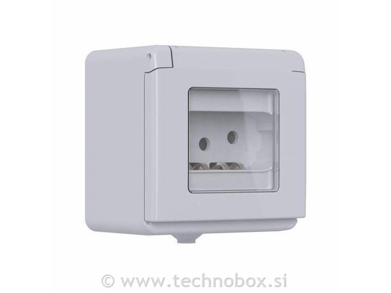 Vtičnica n/o 3F siva