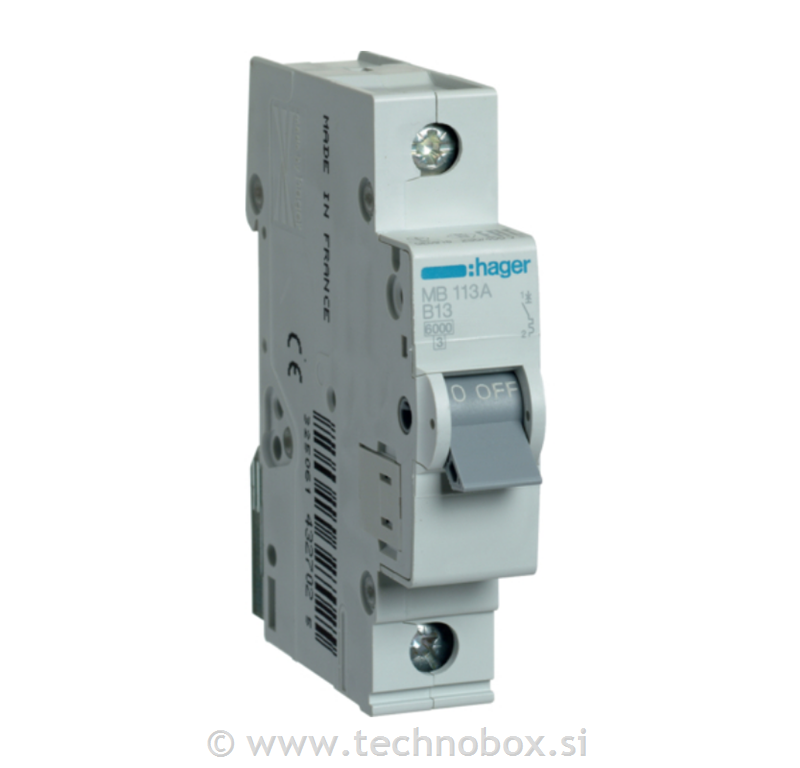 Varovalka avt. HAGER B 13A 1P MB113A