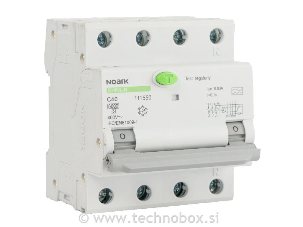 Stikalo zaščitno KZS C 16A/30mA 3+N AC