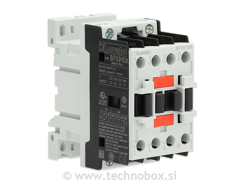 Kontaktor AC 3P 9A 4kW 1NO 230V