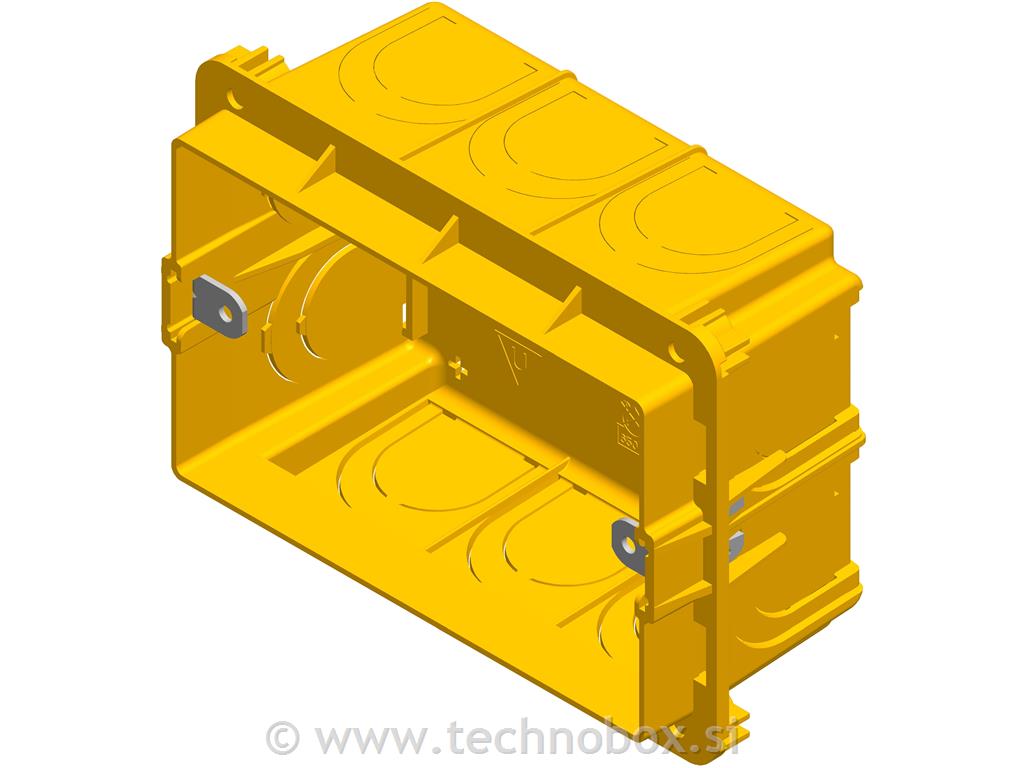 Doza pravokotna za zid P/O PM3