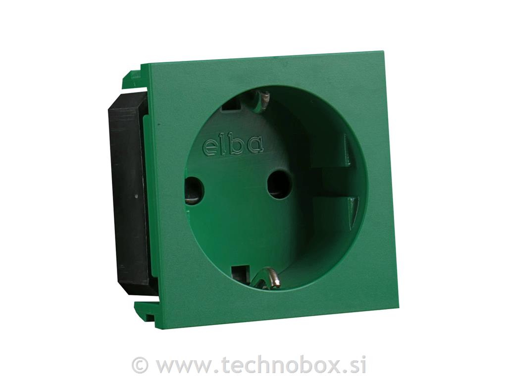 Vtičnica AT 2M vija. talna zelena