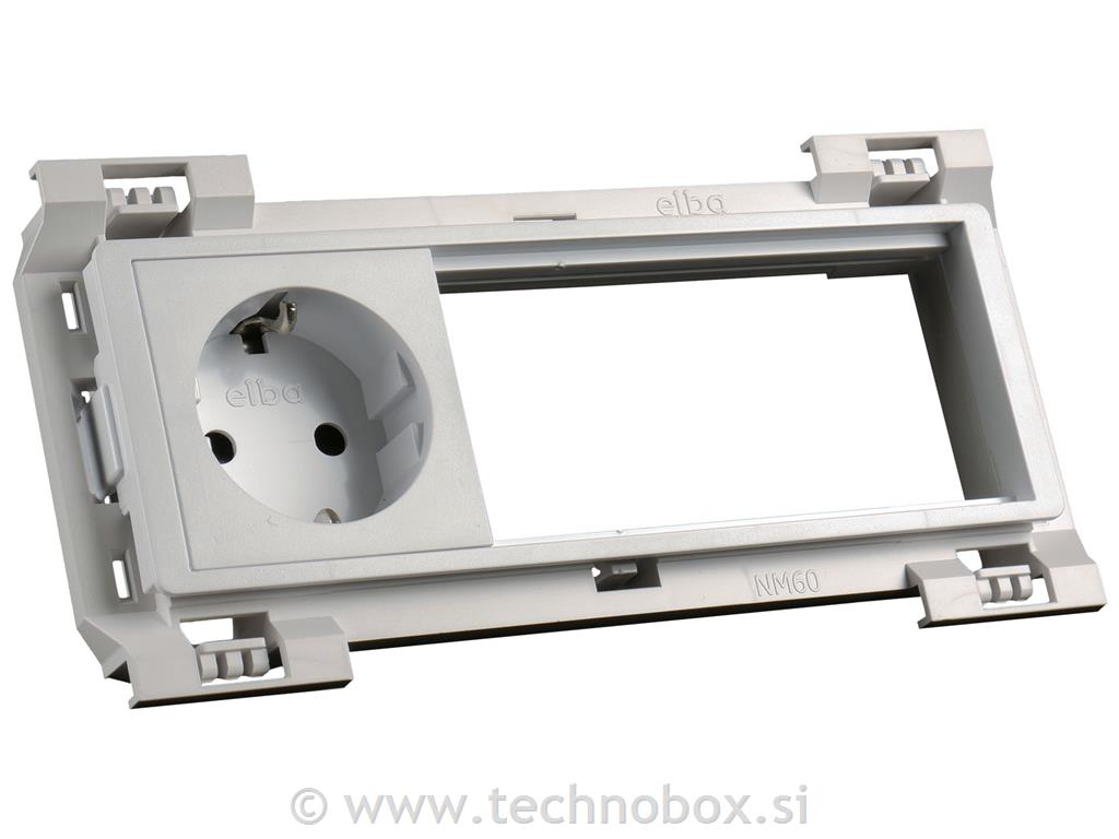 Vtičnica AT mod delni set 1/3 6M bela