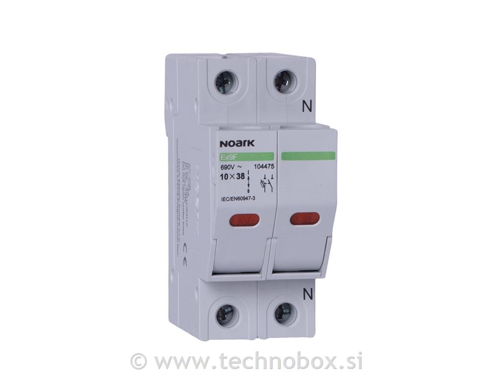 Ločilnik varovalk za cilind. 10x38 1P+N