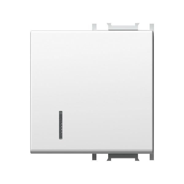 Tipka modul stikala 2M osvetlj. bela-mat