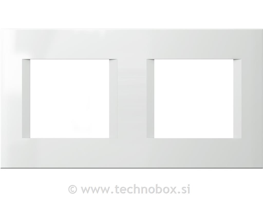 Okvir okrasni modul line 2x2M bel-mat