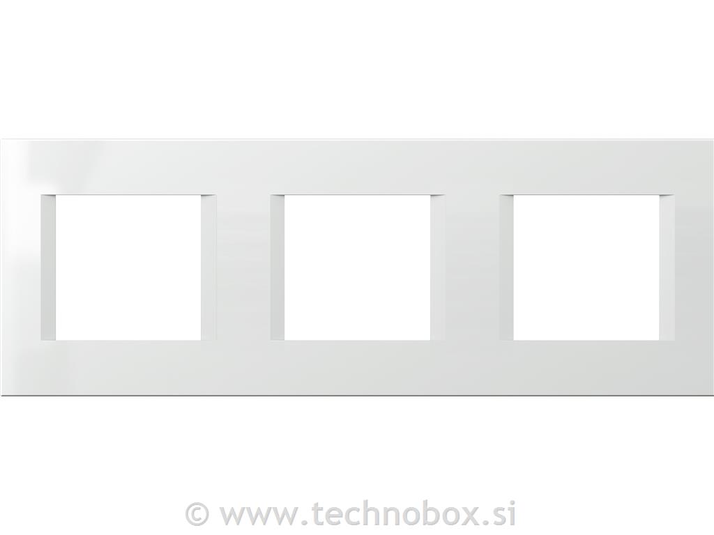 Okvir okrasni modul line 3x2M bel-mat