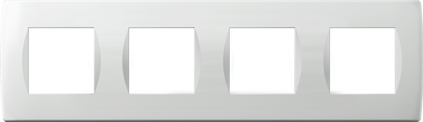 Okvir okrasni modul soft 4x2M bel-mat