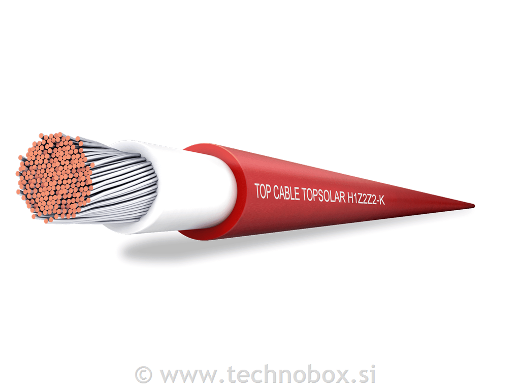Kabel H1Z2Z2-K 1x6mm2 fotovoltaični rde.