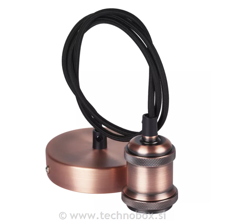 Nosilec žarnice viseči E27 baker