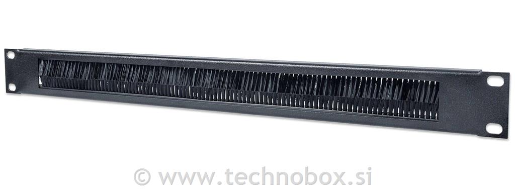 Organizator kablov 19" s krtačnim trakom